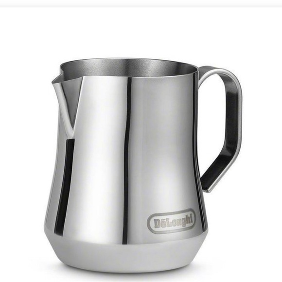 Kitchen New Delonghi Caraffa Latte Stainless Milk Frothing Jug 12 Fl